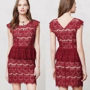 Maeve Elsa peplum lace dress (Anthropologie)